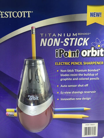 Westcott iPoint Orbit Electric Pencil Sharpener (Red)