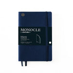 Notebook B6+ Monocle, Softcover, 128 numbered pages, Navy, Dotted