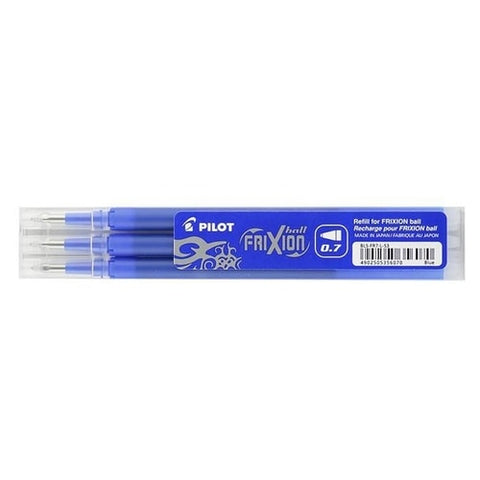 Pilot FriXion Erasable Pen Refill Fine 0.7mm Blue Pack of 3