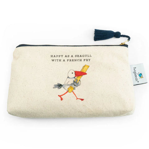 Twigseeds Accessory Pouch - Happy as a Seagull with a French Fry