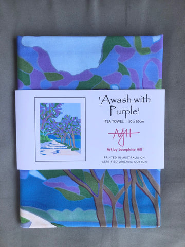 Art Lover Tea Towel: Awash with Purple