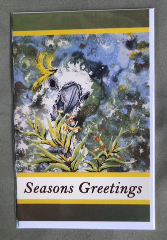 Australian Bird Art Christmas Cards - Cockatoo
