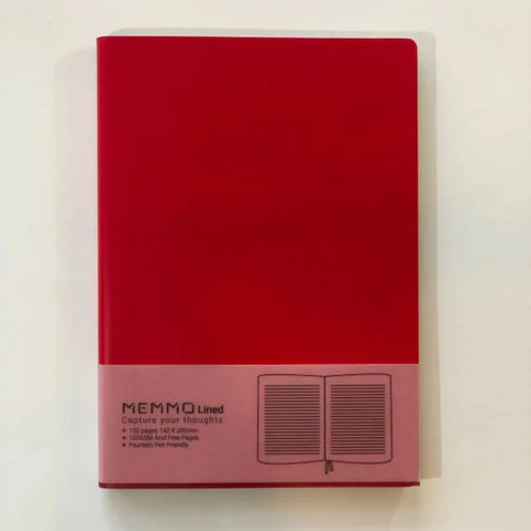 Memmo Notebook - Rouge - A5 - Lined