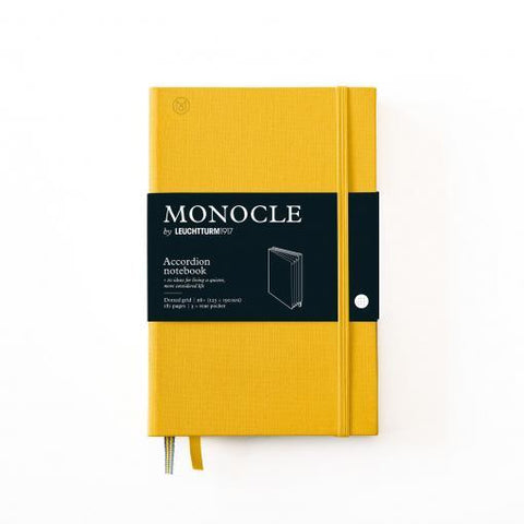 Monocle Wallet B6+, Hardcover, 192 numbered pages, Yellow, Dotted