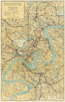 Brisbane Centenary Map 1923 Print