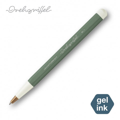 Drehgriffel No.1 Gel Pen, Olive Barrel, Black Ink