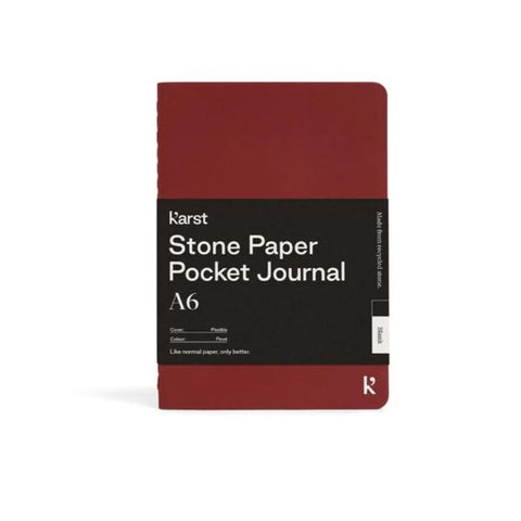 Karst Stone Paper Pocket Journal A6 Pinot