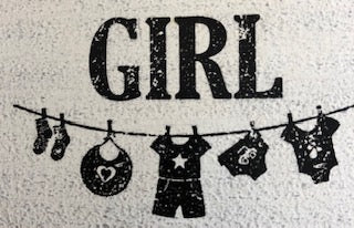 GIRL Rubber Stamp